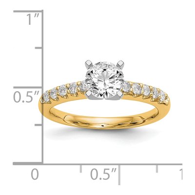 14K Yellow Gold Lab-Grown Diamond Engagement Setting Engagement Ring Semi-Mount – view 5