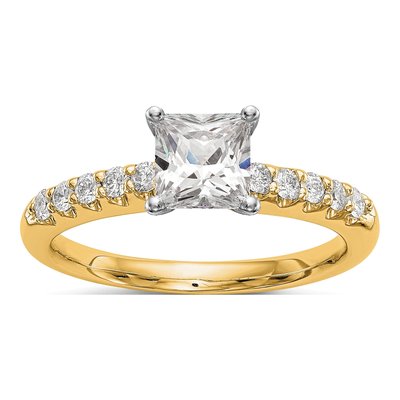 14K Yellow Gold Lab-Grown Diamond Engagement Setting Engagement Ring Semi-Mount – view 7