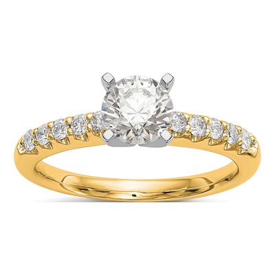 14K Yellow Gold Lab-Grown Diamond Engagement Setting Engagement Ring Semi-Mount