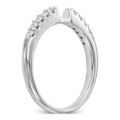 14K White Gold Diamond Peg Set Engagement Ring Semi-Mount – view 6