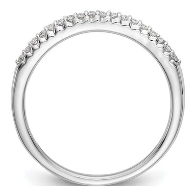 14K White Gold Diamond Wedding Band, 0.108 ctw – view 2