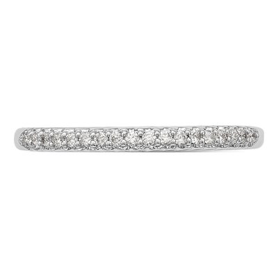 14K White Gold Diamond Wedding Band, 0.108 ctw – view 4