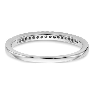 14K White Gold Diamond Wedding Band, 0.108 ctw – view 5