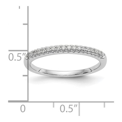 14K White Gold Diamond Wedding Band, 0.108 ctw – view 7