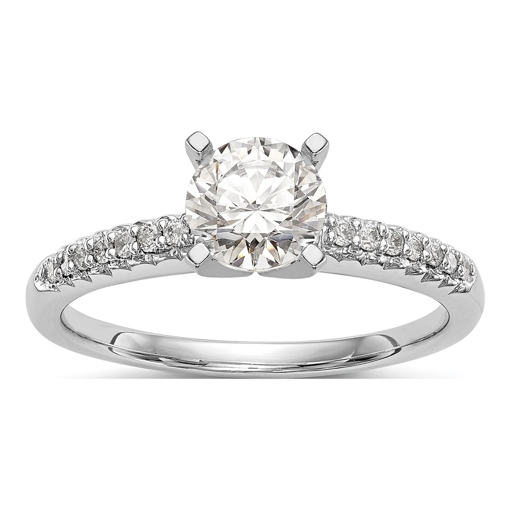 14K White Gold Diamond Engagement Engagement Ring Semi-Mount
