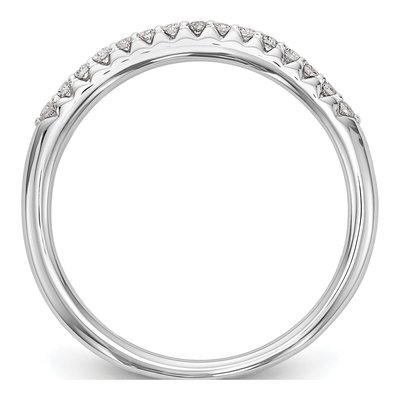 10K White Gold 1/6 ct tw Diamond Wedding Band – view 3