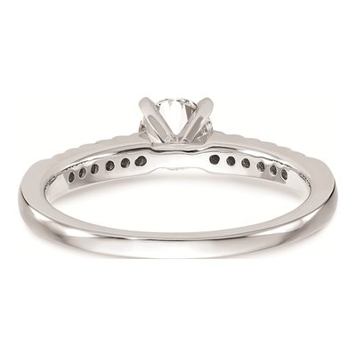 10K White Gold Diamond Peg Engagement Engagement Ring Semi-Mount – view 6