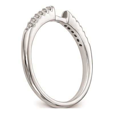 10K White Gold Diamond Peg Engagement Engagement Ring Semi-Mount – view 7