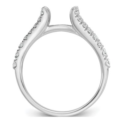 14K White Gold Diamond Engagement Engagement Ring Semi-Mount – view 3
