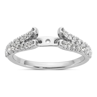 14K White Gold Diamond Engagement Engagement Ring Semi-Mount
