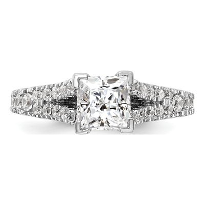 14K White Gold Lab-Grown Diamond Peg Engagement Engagement Ring Semi-Mount – view 5