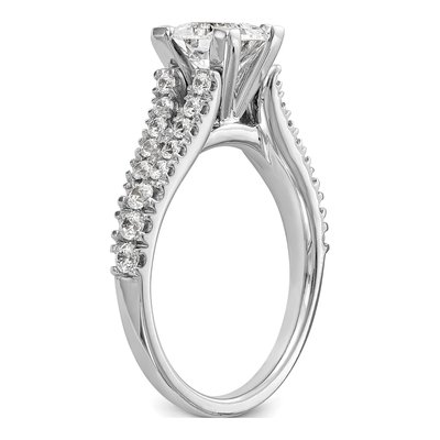 14K White Gold Lab-Grown Diamond Peg Engagement Engagement Ring Semi-Mount – view 7