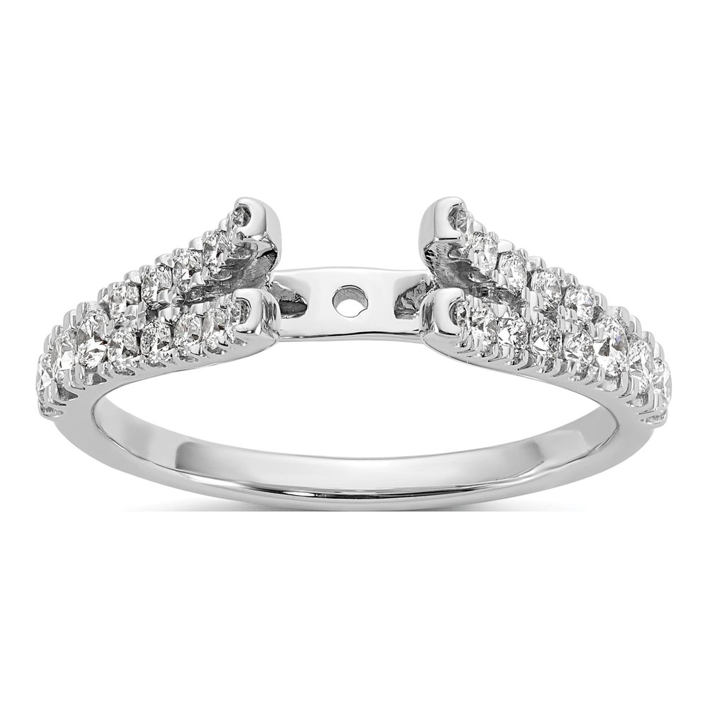 14K White Gold Lab-Grown Diamond Peg Engagement Engagement Ring Semi-Mount