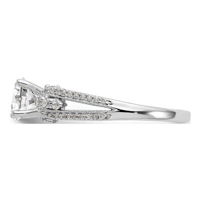 14K White Gold Diamond Semi-Mount Engagement Ring – view 3