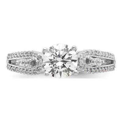 14K White Gold Diamond Semi-Mount Engagement Ring – view 4