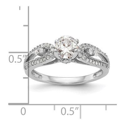 14K White Gold Diamond Semi-Mount Engagement Ring – view 7