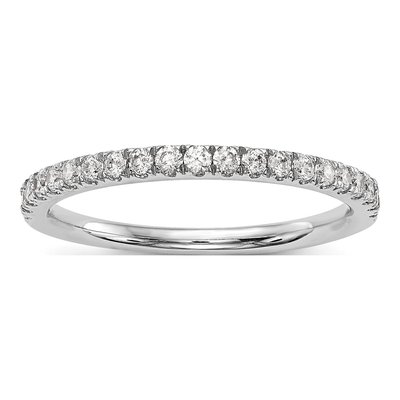 14K White Gold 1/3 ct tw Diamond Wedding Band