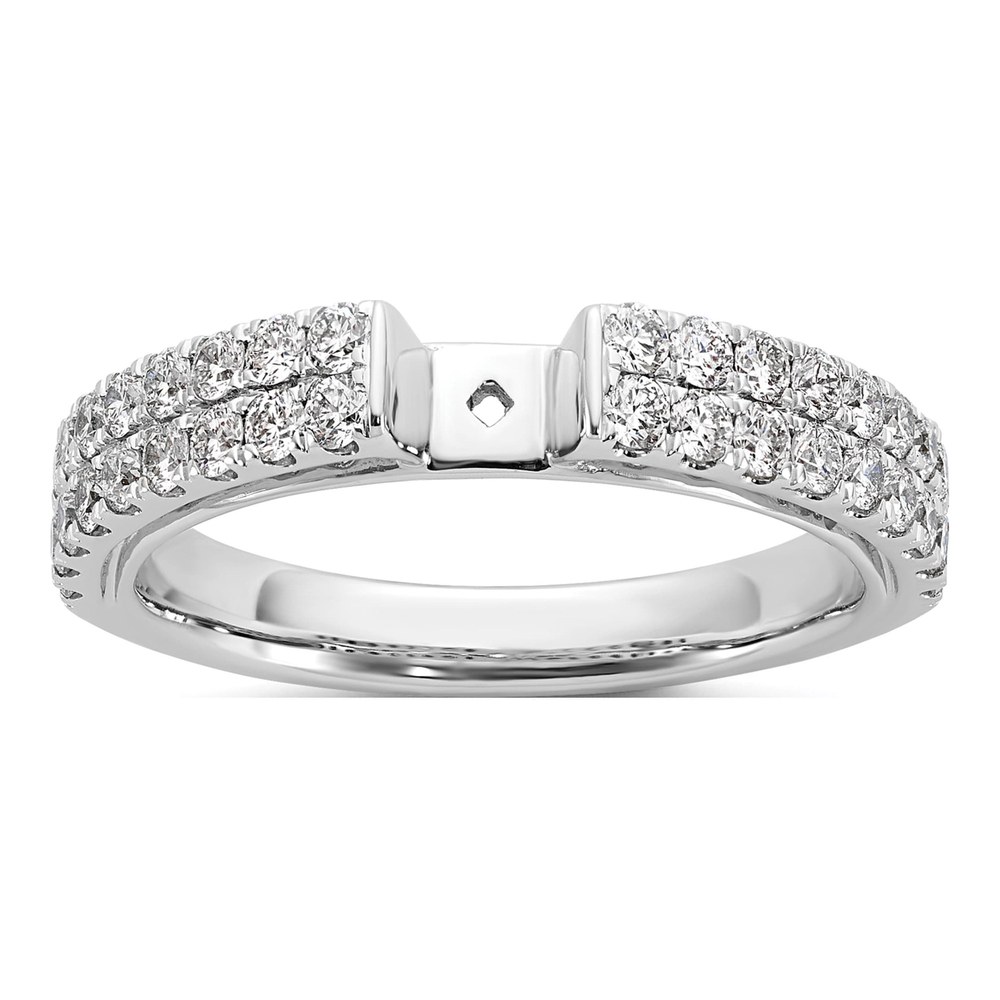 14K White Gold Diamond Engagement Engagement Ring Semi-Mount