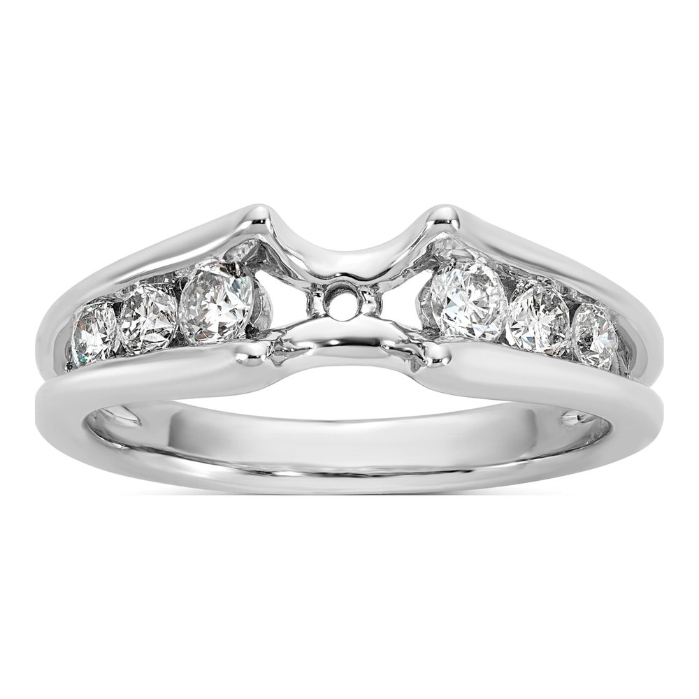 14K White Gold Diamond Engagement Engagement Ring Semi-Mount