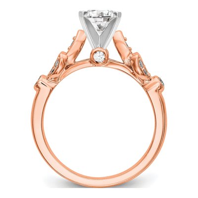 14K Rose Gold Diamond Engagement Engagement Ring Semi-Mount – view 2