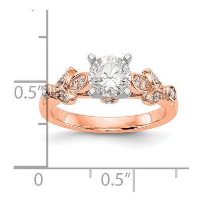 14K Rose Gold Diamond Engagement Engagement Ring Semi-Mount – view 3