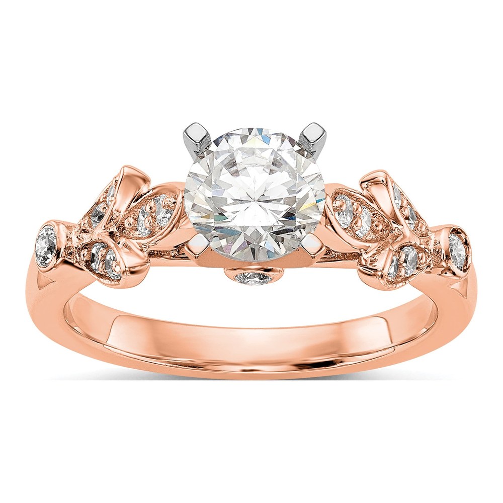 14K Rose Gold Diamond Engagement Engagement Ring Semi-Mount
