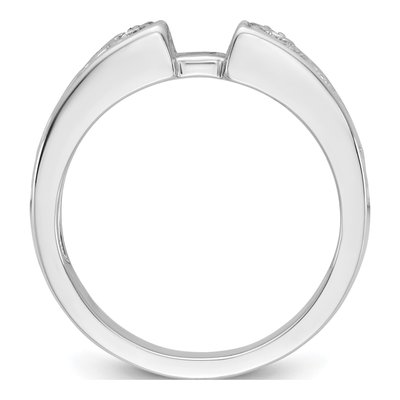 14K White Gold Diamond Leaf Engagement Engagement Ring Semi-Mount – view 3