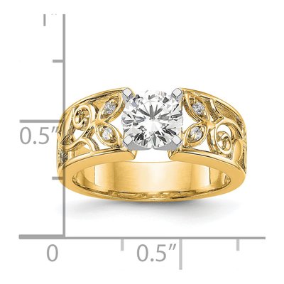 14K Yellow Gold Diamond Engagement Engagement Ring Semi-Mount – view 4