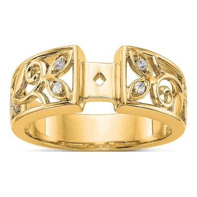 14K Yellow Gold Diamond Engagement Engagement Ring Semi-Mount – view 6