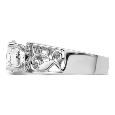 14K White Gold Leaf Semi-Mount Engagement Ring | Size 7 – view 5