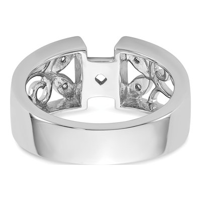 14K White Gold Leaf Semi-Mount Engagement Ring | Size 7 – view 7