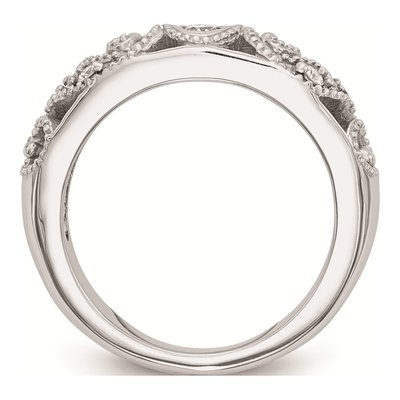 14K White Gold Diamond Wedding Band Mounting – view 2