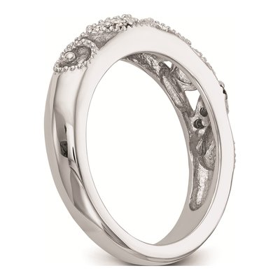 14K White Gold Diamond Wedding Band Mounting – view 6