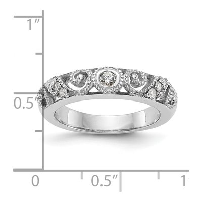 14K White Gold Diamond Wedding Band Mounting – view 7