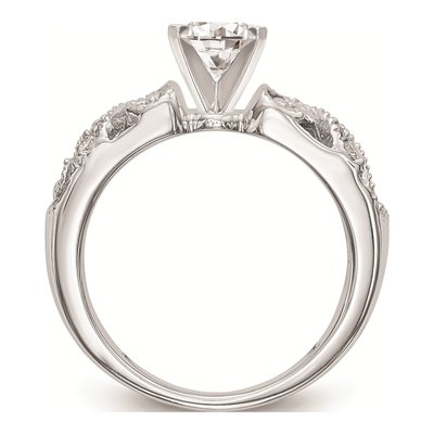 14K White Gold Diamond Engagement Ring Mounting – view 2