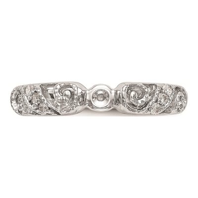 14K White Gold Diamond Engagement Ring Mounting – view 4