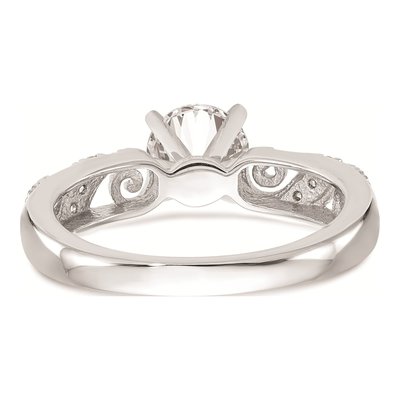 14K White Gold Diamond Engagement Ring Mounting – view 5