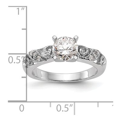 14K White Gold Diamond Engagement Ring Mounting – view 8