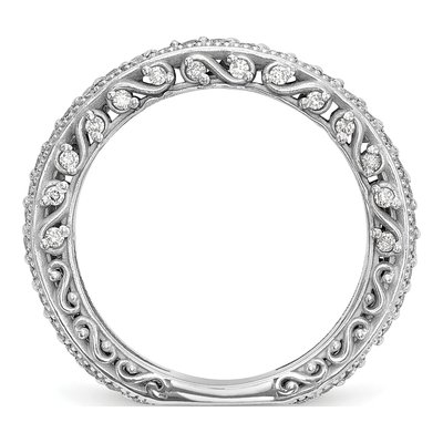 14K White Gold 1/2 ct tw Diamond Wedding Band – view 3