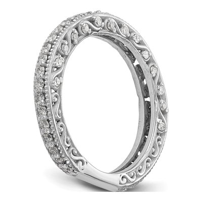 14K White Gold 1/2 ct tw Diamond Wedding Band – view 7