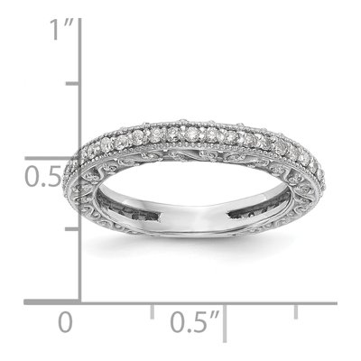 14K White Gold 1/2 ct tw Diamond Wedding Band – view 8