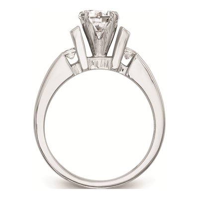 14K White Gold Diamond Engagement Ring Mounting – view 2