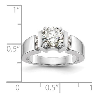 14K White Gold Diamond Engagement Ring Mounting – view 7