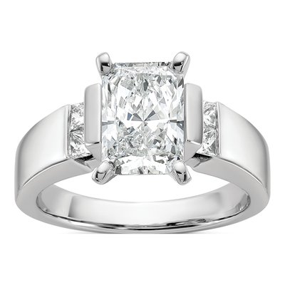 14K White Gold Diamond Engagement Ring Mounting – view 8