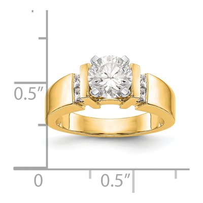 14K Yellow Gold Diamond Engagement Engagement Ring Semi-Mount – view 3