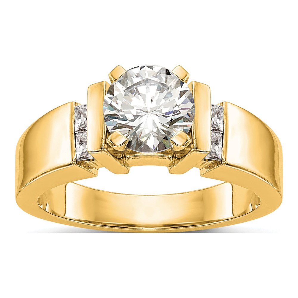 14K Yellow Gold Diamond Semi-Mount Engagement Ring