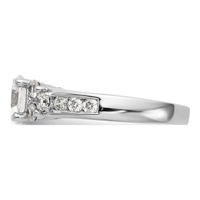 14K White Gold Lab-Grown Diamond Center Round Channel Engagement Ring Semi-Mount – view 3
