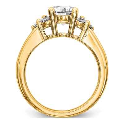 14K Yellow Gold Lab-Grown Diamond Engagement Engagement Ring Semi-Mount – view 4