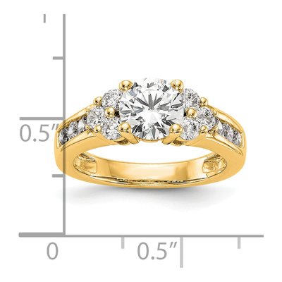 14K Yellow Gold Lab-Grown Diamond Engagement Engagement Ring Semi-Mount – view 7