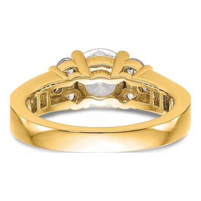 14K Yellow Gold Lab-Grown Diamond Engagement Engagement Ring Semi-Mount – view 8